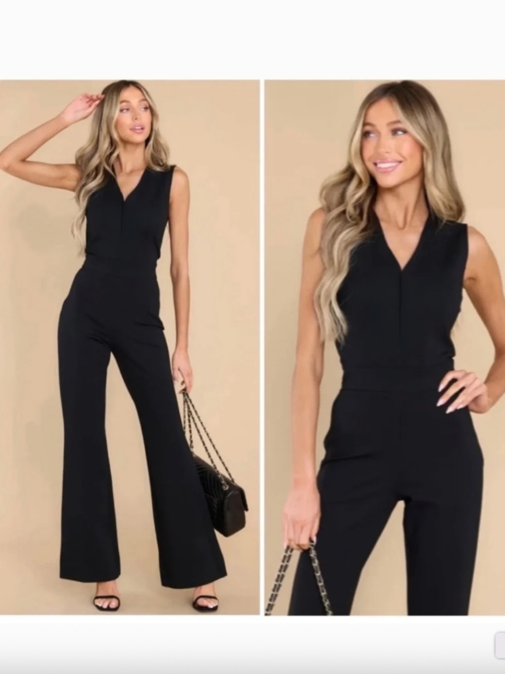 Brand New SPANX The Perfect Sleeveless Jumpsuit Bootcut Plus 1X Tall Zip Black